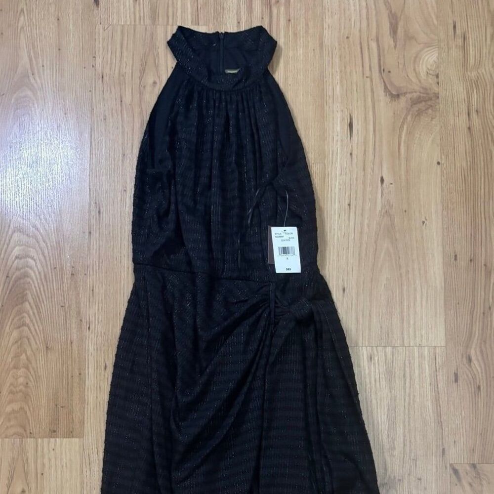 Melonie T Black Glitter Dress